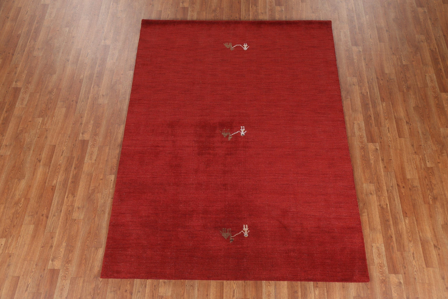 Red Wool Gabbeh Oriental Area Rug 6x8