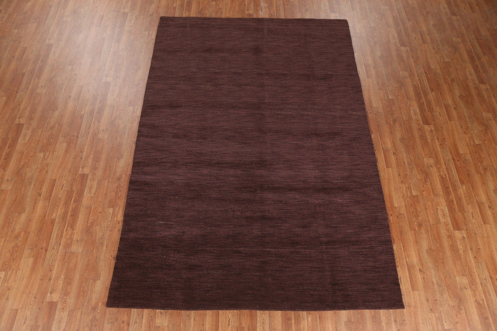 Modern Brown Gabbeh Oriental Area Rug 7x10