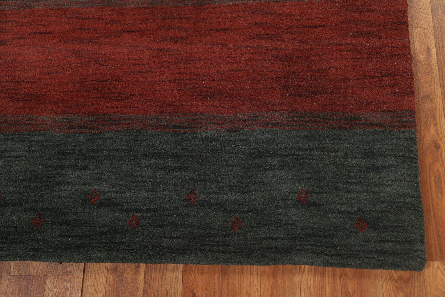 Green Striped Gabbeh Oriental Area Rug 7x10