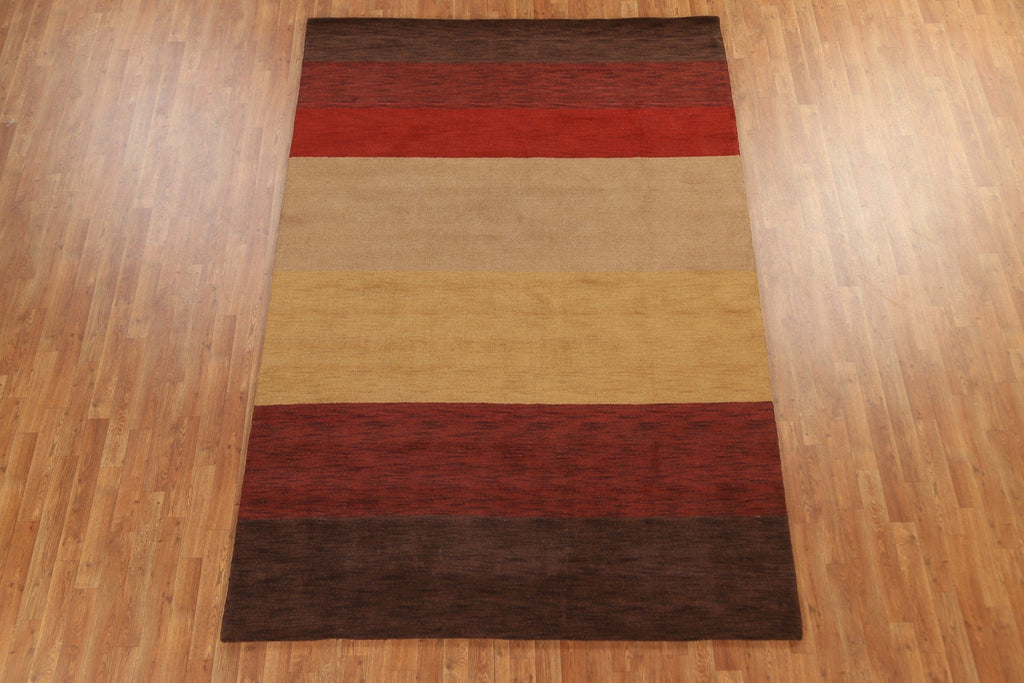 Contemporary Gabbeh Oriental Area Rug 6x10