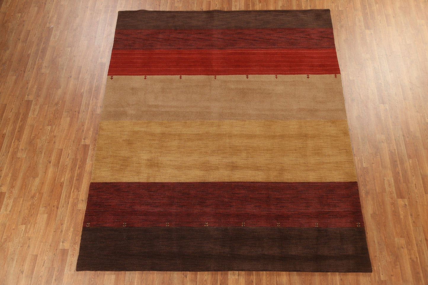 Striped Wool Gabbeh Oriental Area Rug 8x10