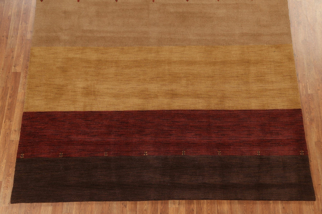 Striped Wool Gabbeh Oriental Area Rug 8x10