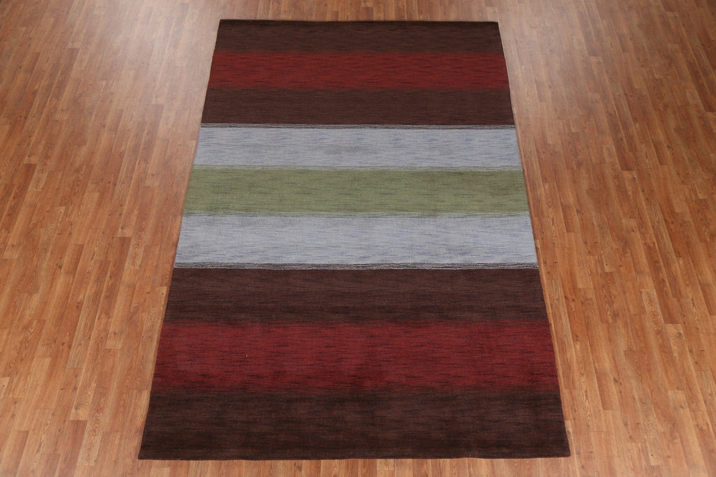 Contemporary Gabbeh Oriental Area Rug 6x10