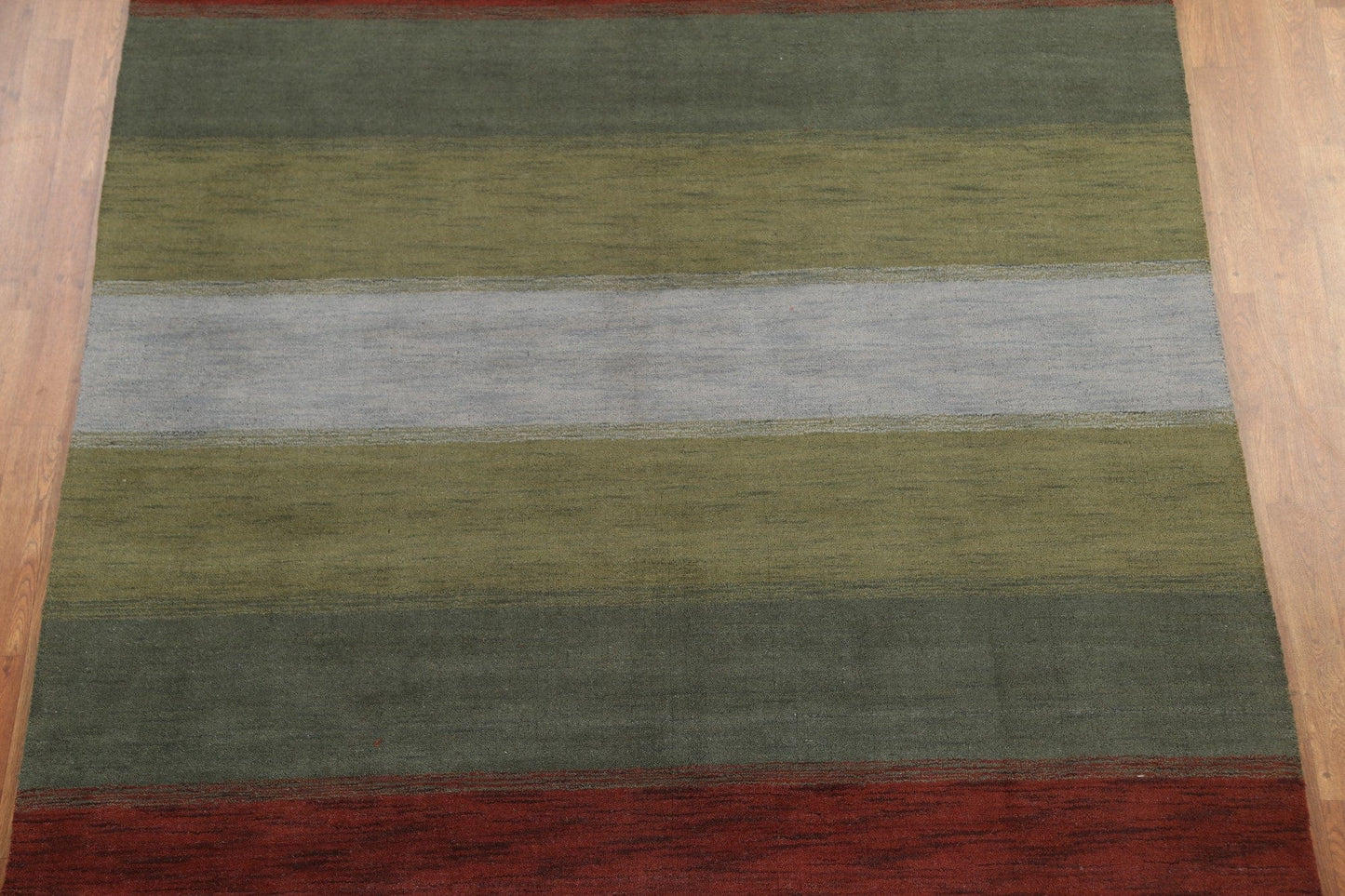 Green Striped Gabbeh Oriental Area Rug 7x10