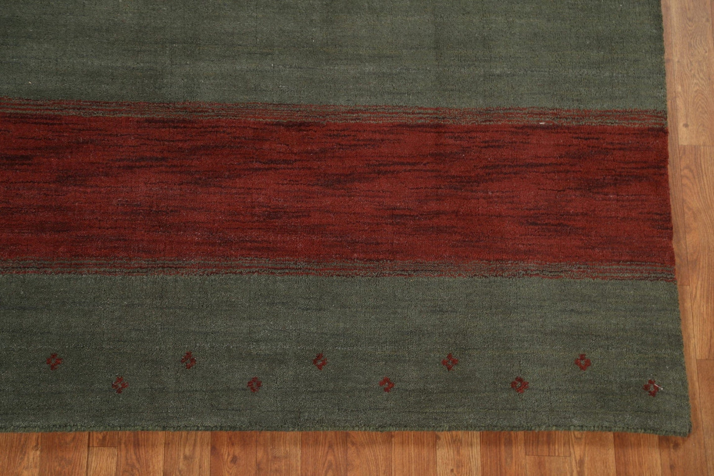 Green Striped Gabbeh Oriental Area Rug 7x10