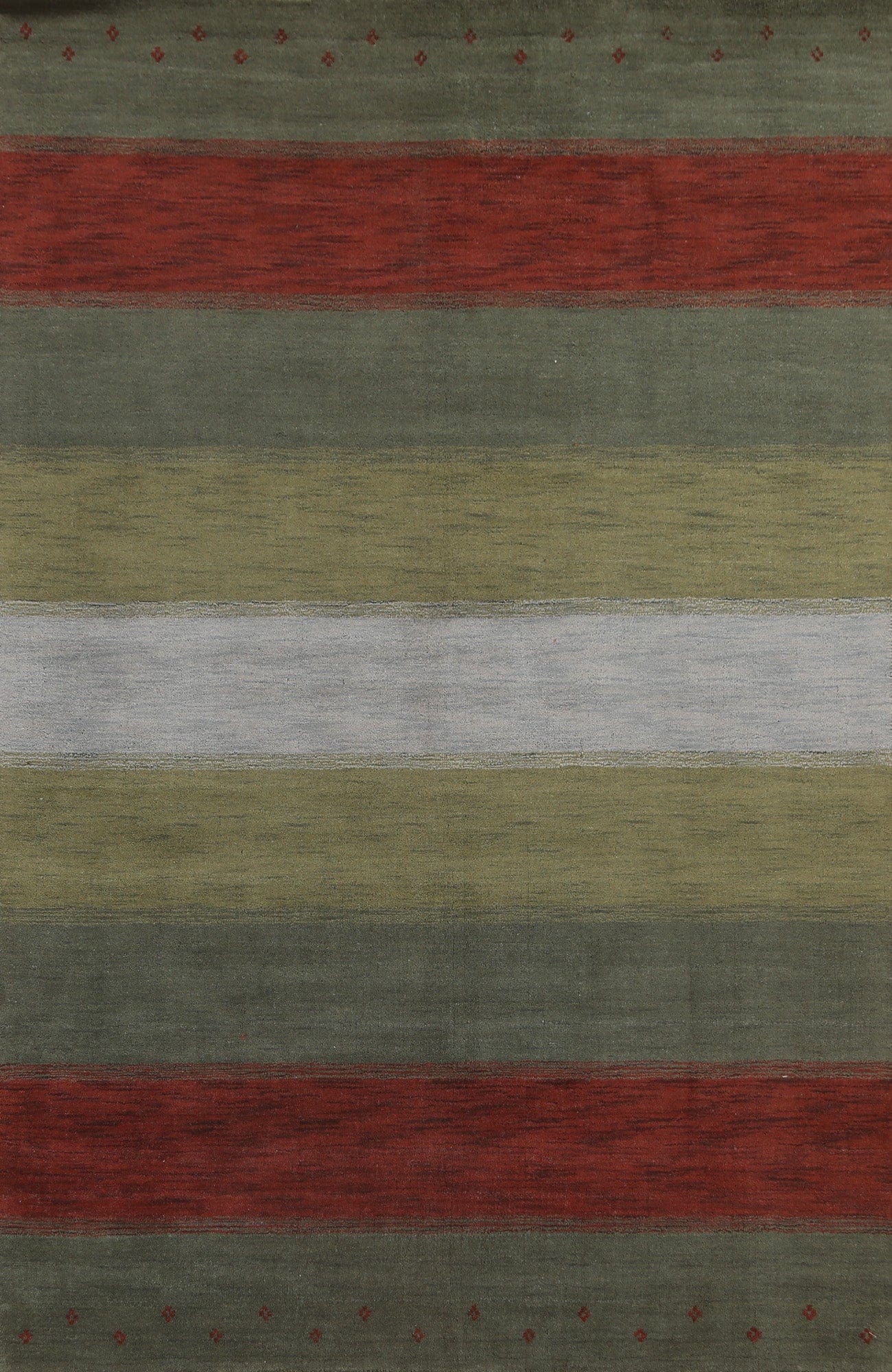 Green Striped Gabbeh Oriental Area Rug 7x10