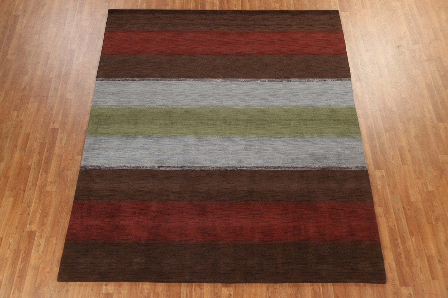 Striped Wool Gabbeh Oriental Area Rug 8x10