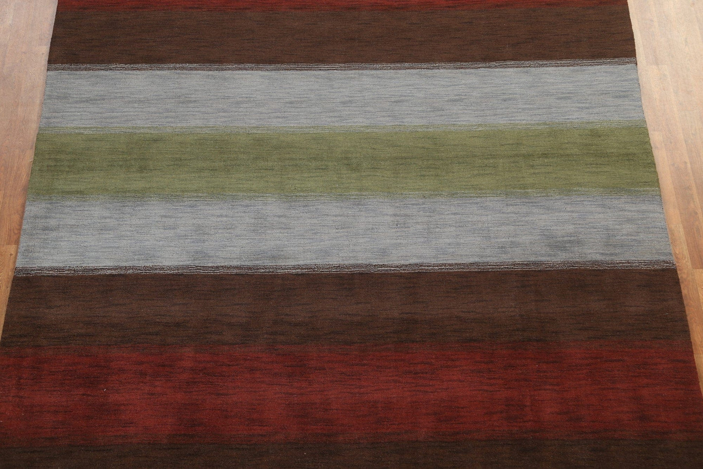 Striped Wool Gabbeh Oriental Area Rug 8x10