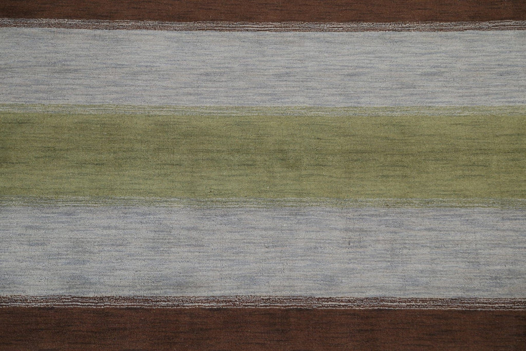 Striped Wool Gabbeh Oriental Area Rug 8x10