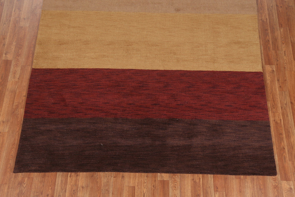 Modern Wool Gabbeh Oriental Area Rug 7x10