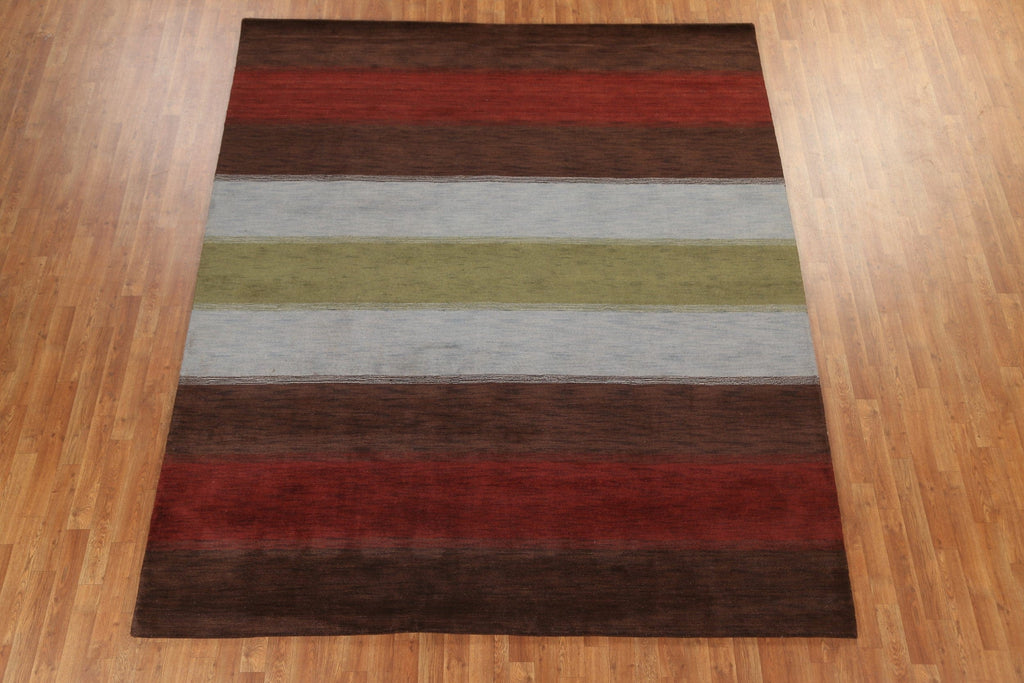 Hand-Knotted Wool Gabbeh Oriental Area Rug 8x10