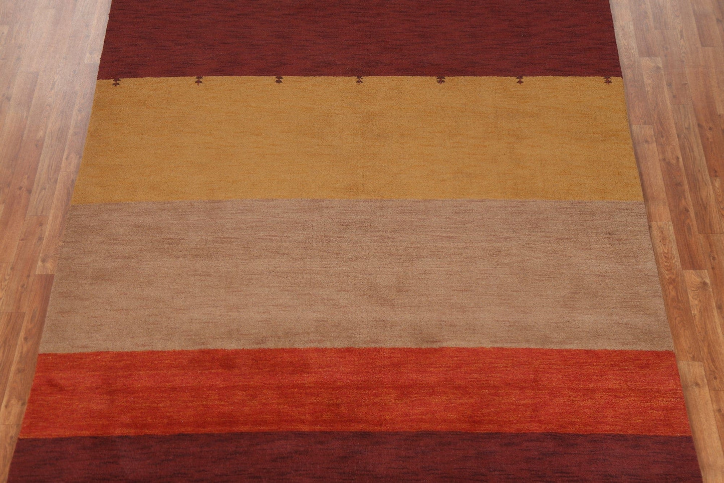 Striped Wool Gabbeh Oriental Area Rug 7x10