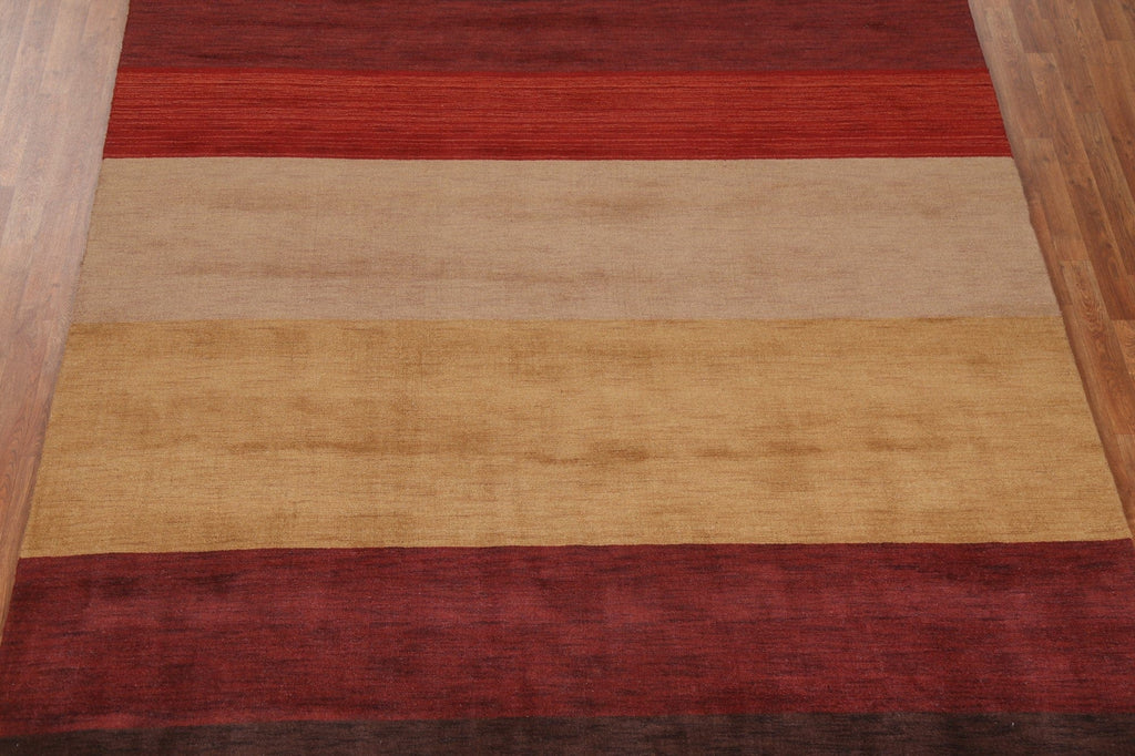 Striped Wool Gabbeh Oriental Area Rug 8x10