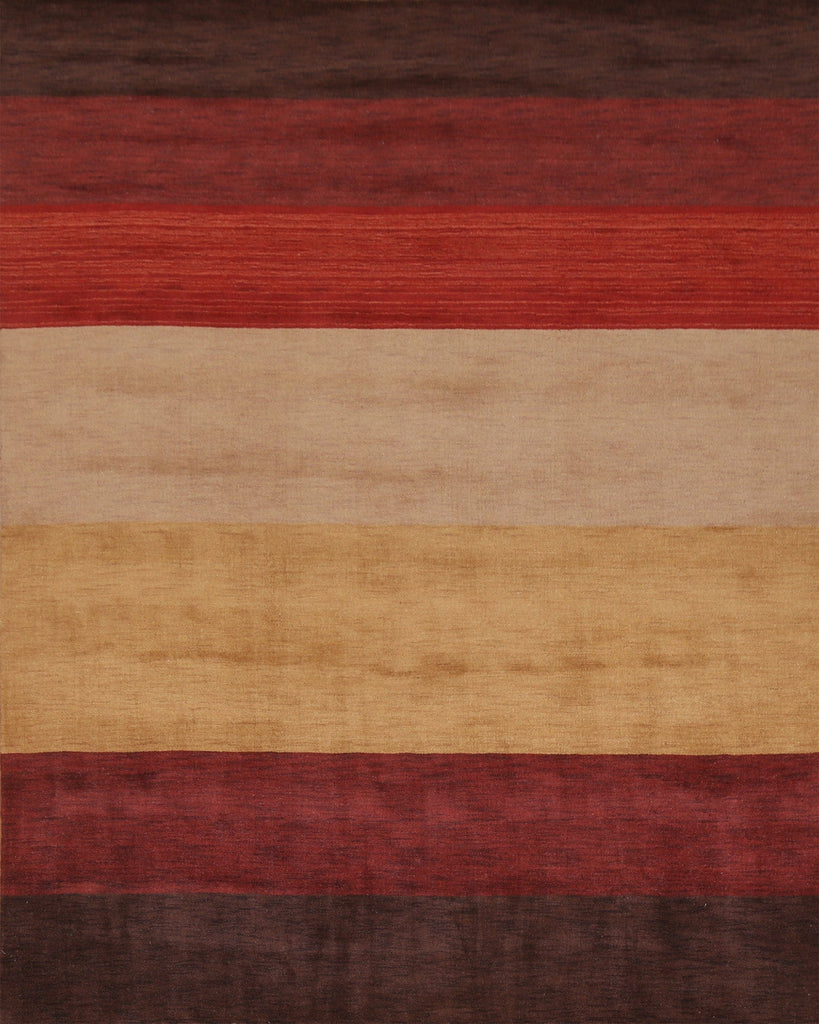 Striped Wool Gabbeh Oriental Area Rug 8x10