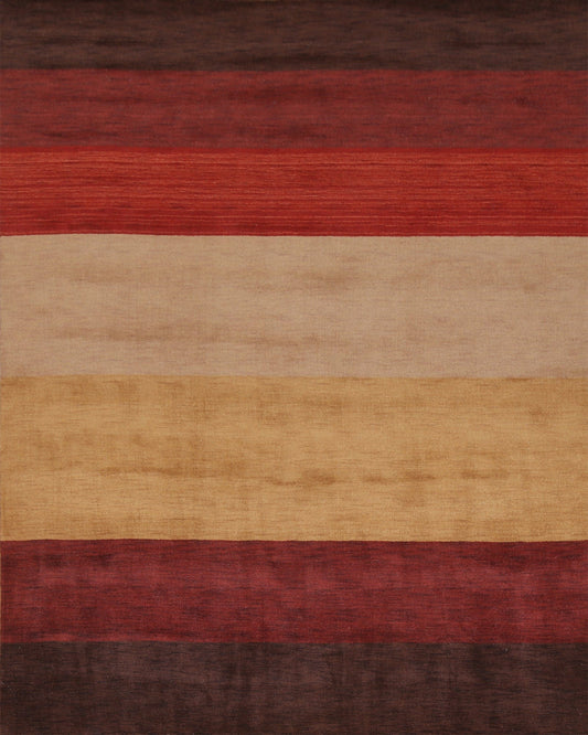 Striped Wool Gabbeh Oriental Area Rug 8x10