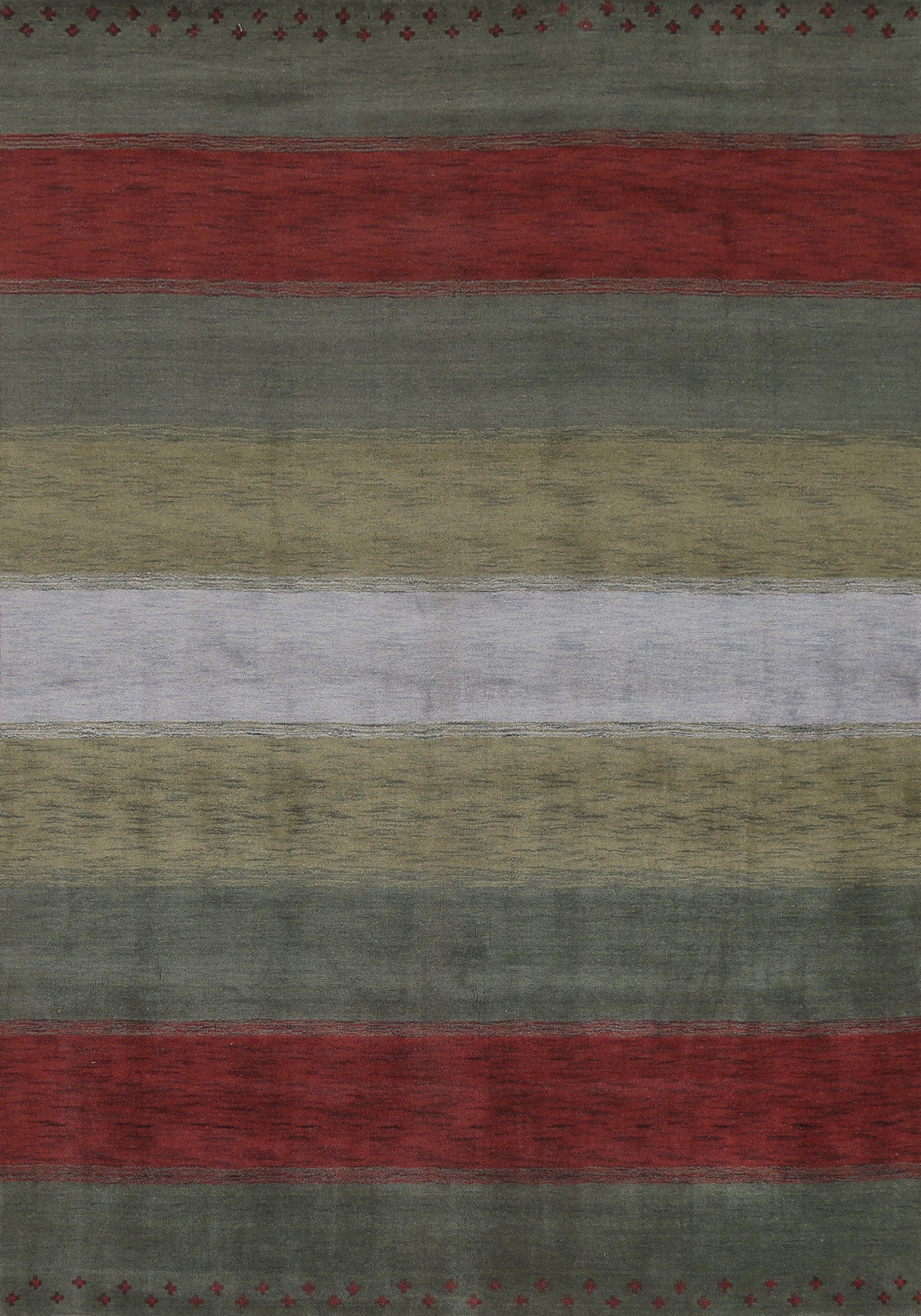 Striped Wool Gabbeh Oriental Area Rug 8x10