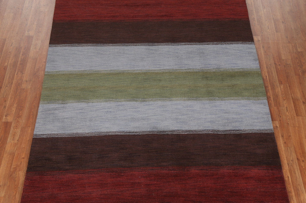 Contemporary Wool Gabbeh Oriental Area Rug 7x10