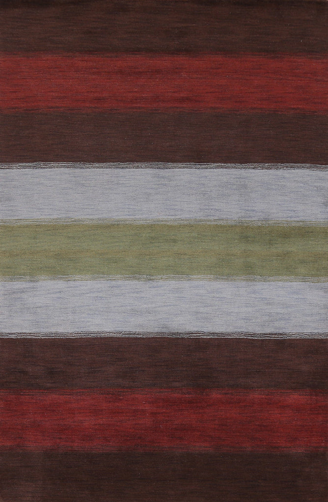 Contemporary Wool Gabbeh Oriental Area Rug 7x10