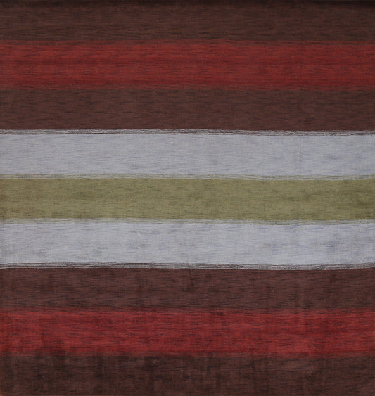 Striped Wool Gabbeh Oriental Square Rug 10x10