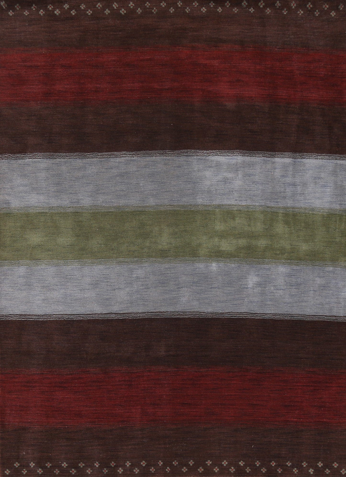 Striped Wool Gabbeh Oriental Area Rug 8x10