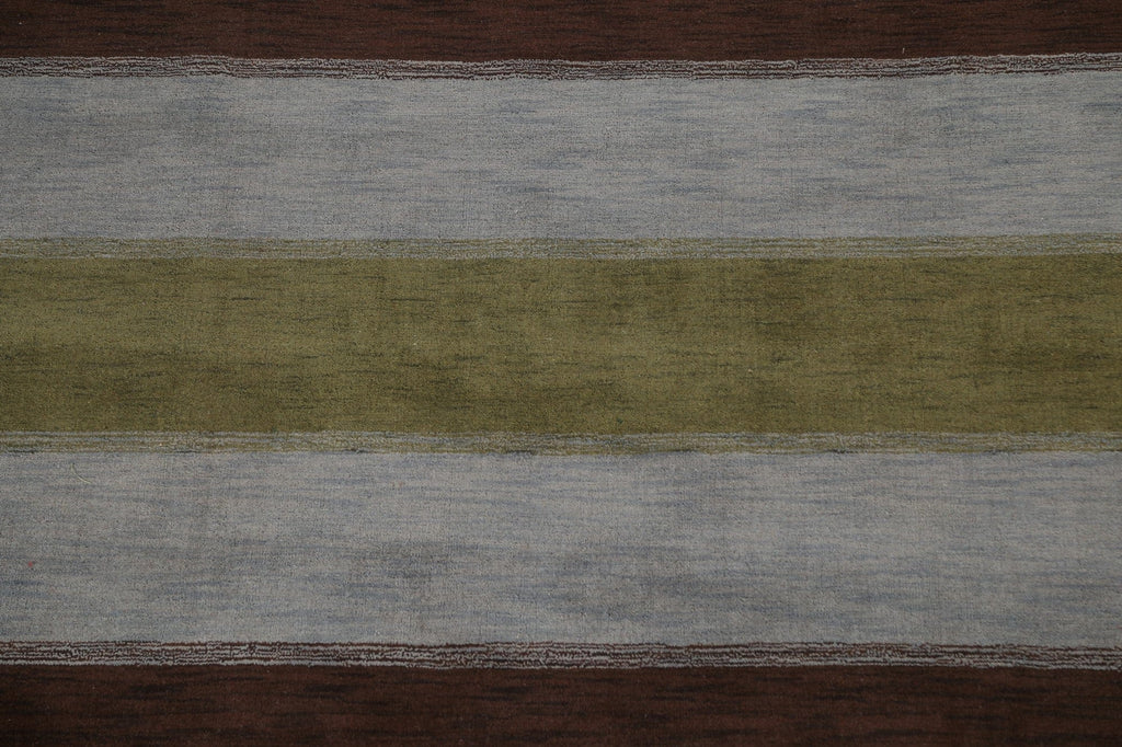 Striped Wool Gabbeh Oriental Area Rug 6x10