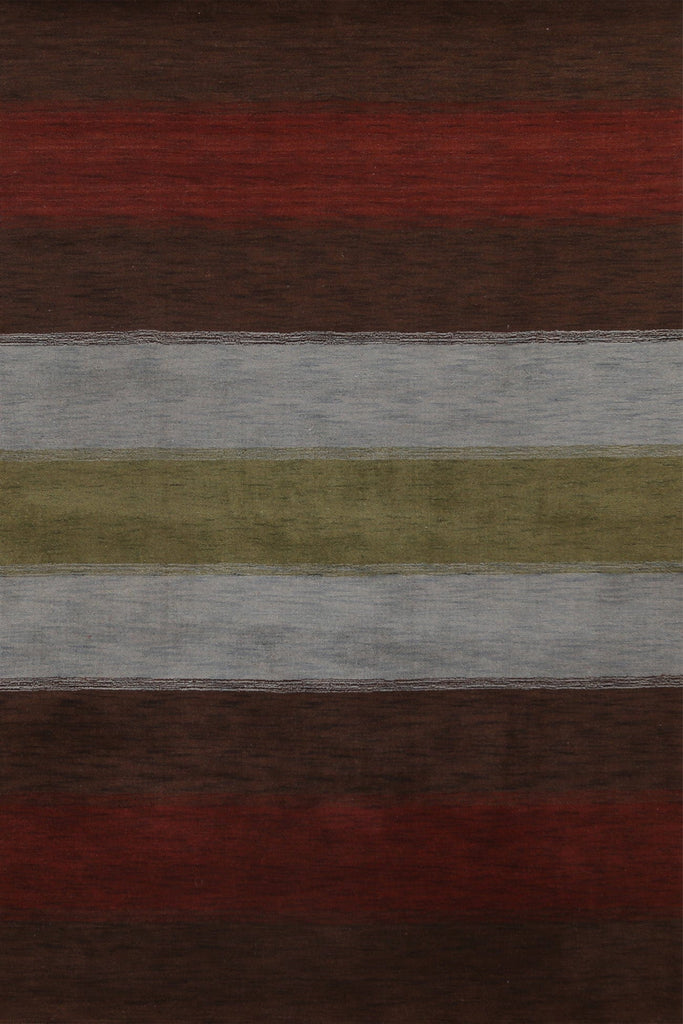 Striped Wool Gabbeh Oriental Area Rug 6x10