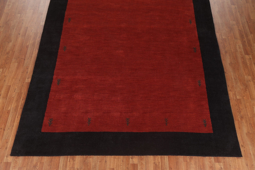 Red Wool Gabbeh Oriental Area Rug 8x12