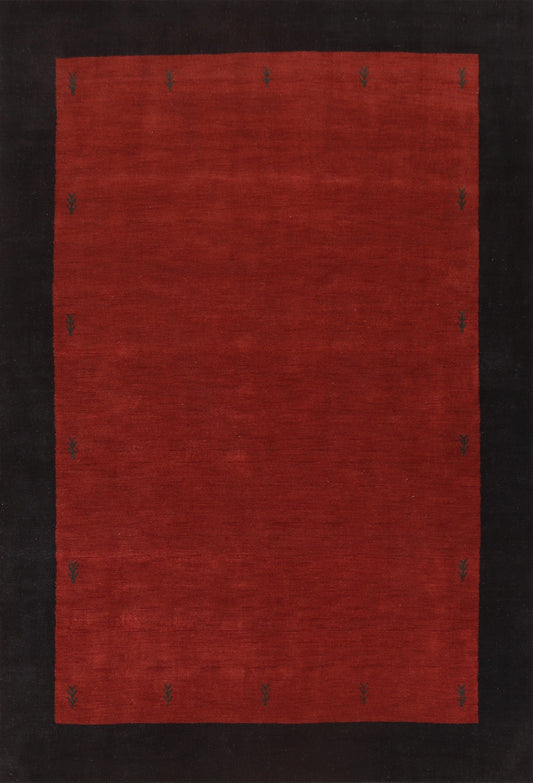 Red Wool Gabbeh Oriental Area Rug 8x12