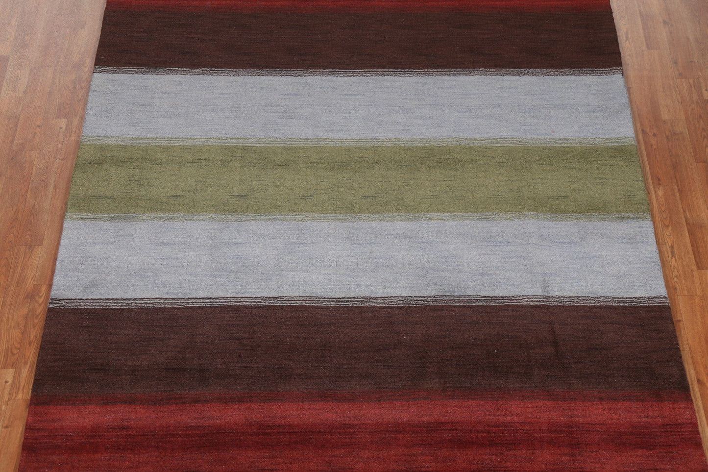 Striped Wool Gabbeh Oriental Area Rug 7x10