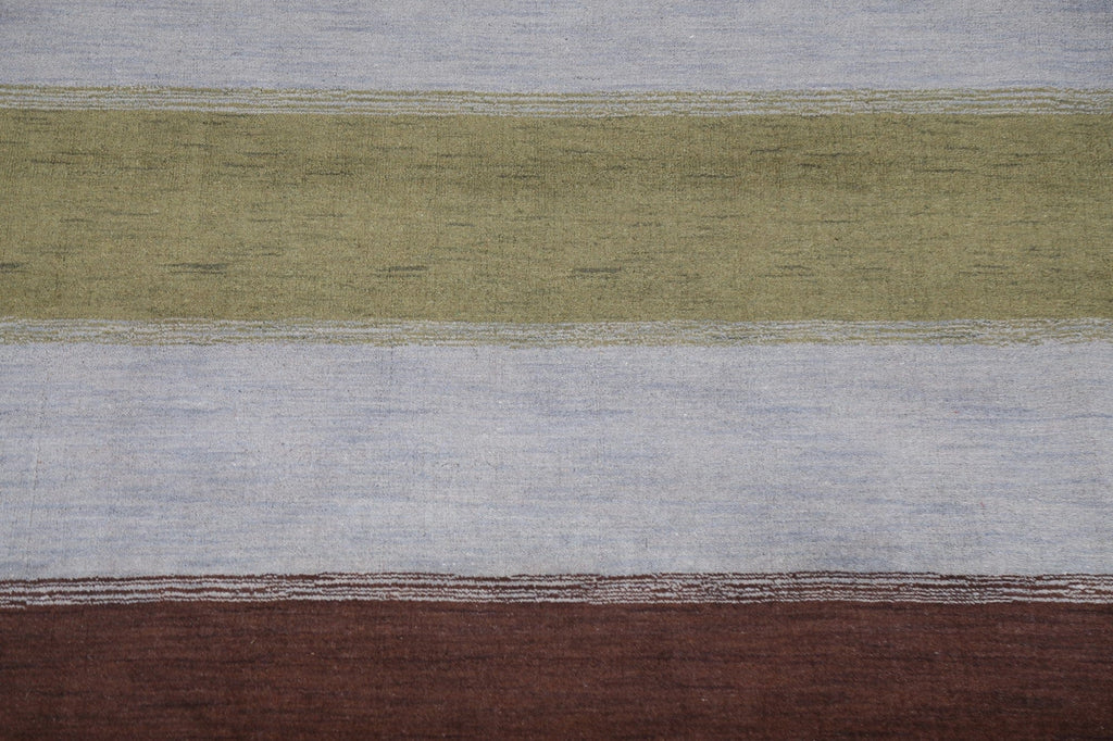 Striped Wool Gabbeh Oriental Area Rug 7x10