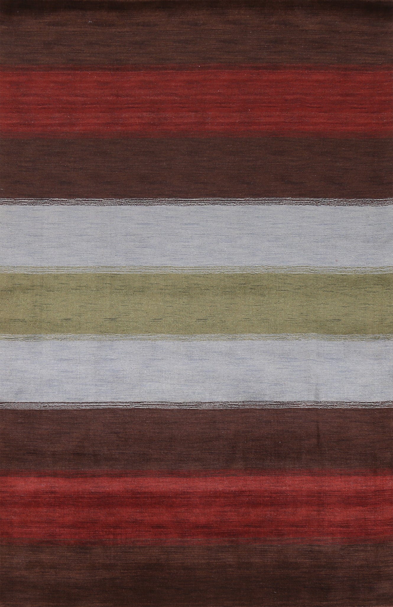 Striped Wool Gabbeh Oriental Area Rug 7x10