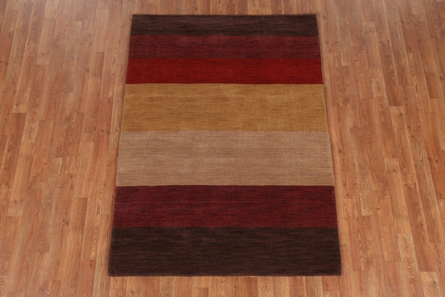 Modern Wool Gabbeh Oriental Area Rug 4x6