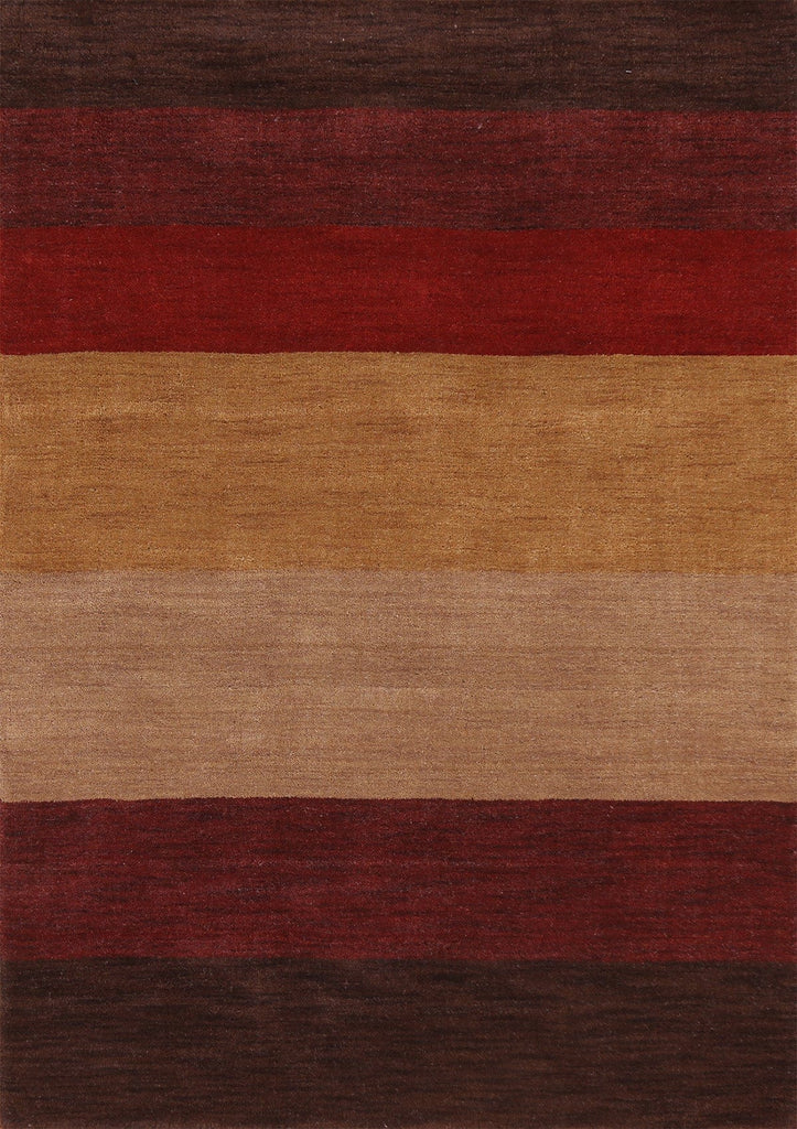 Modern Wool Gabbeh Oriental Area Rug 4x6