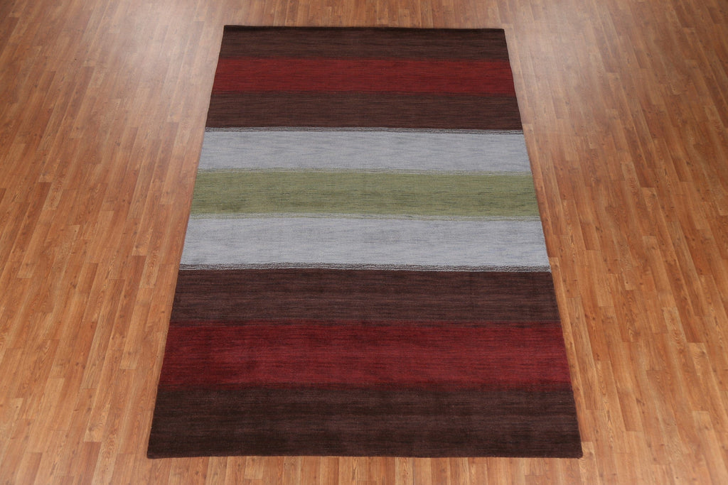 Striped Gabbeh Oriental Area Rug 7x10