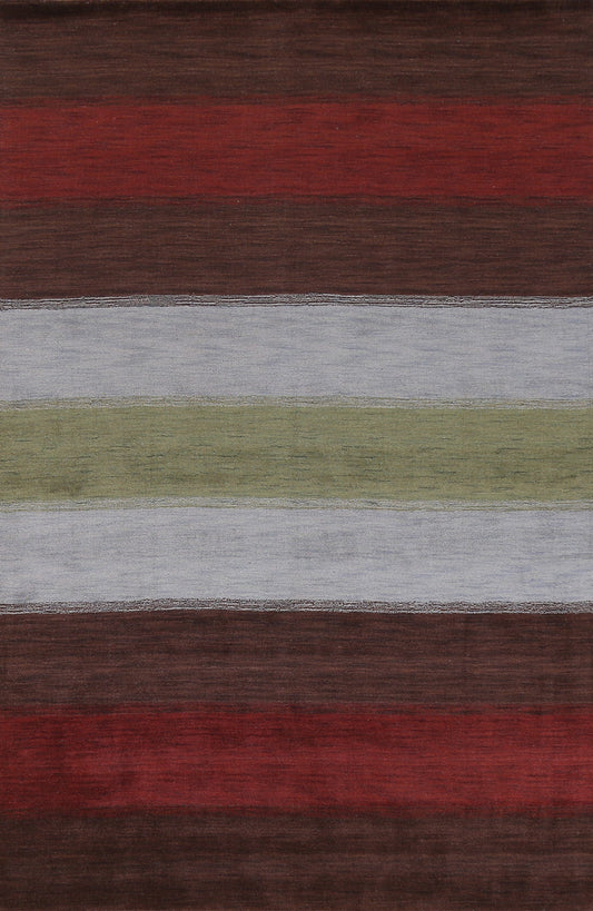 Striped Gabbeh Oriental Area Rug 7x10