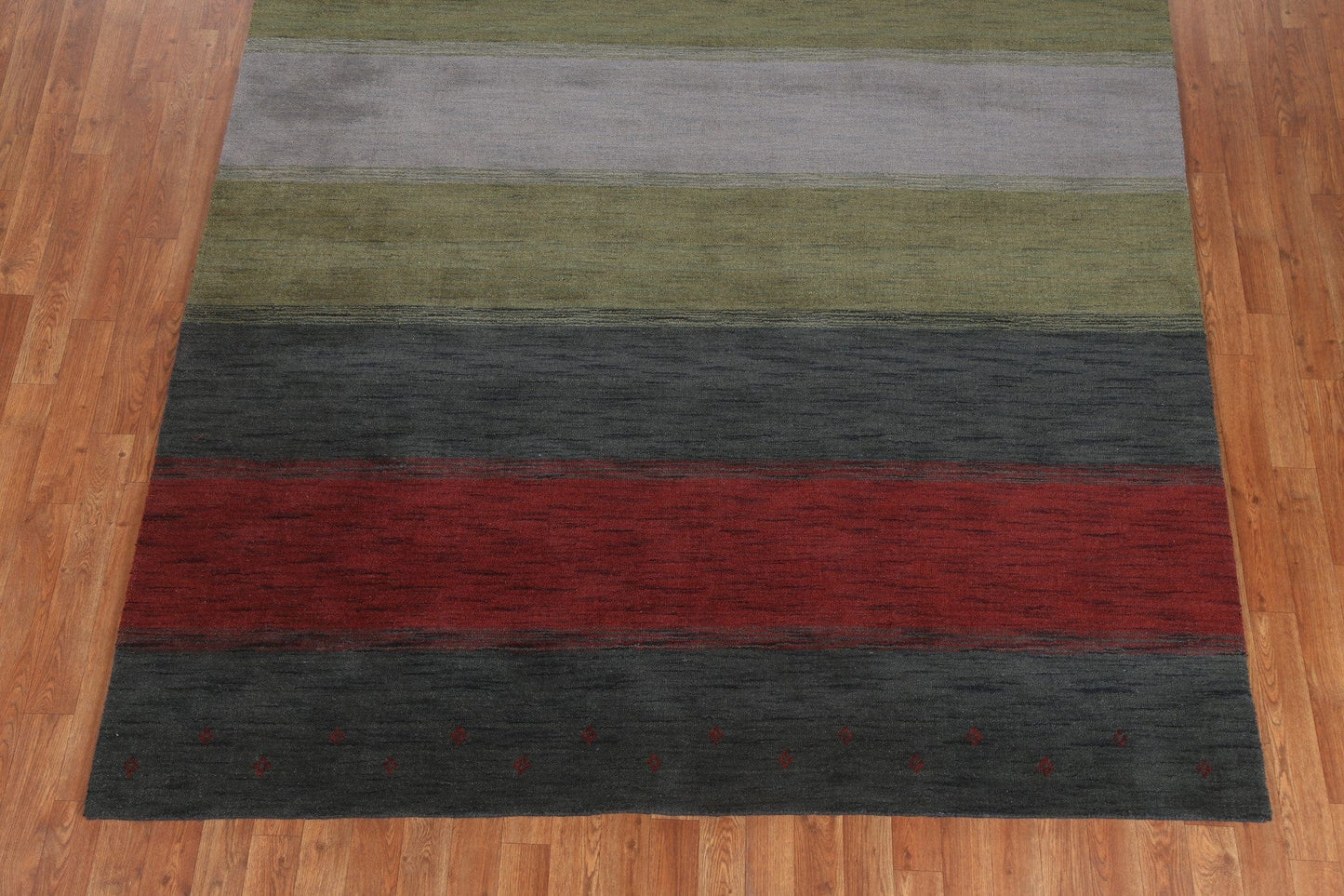 Striped Wool Gabbeh Oriental Area Rug 7x10