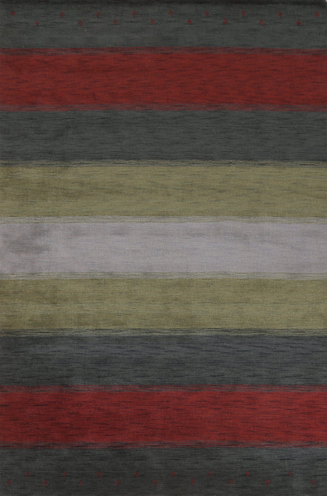 Striped Wool Gabbeh Oriental Area Rug 7x10