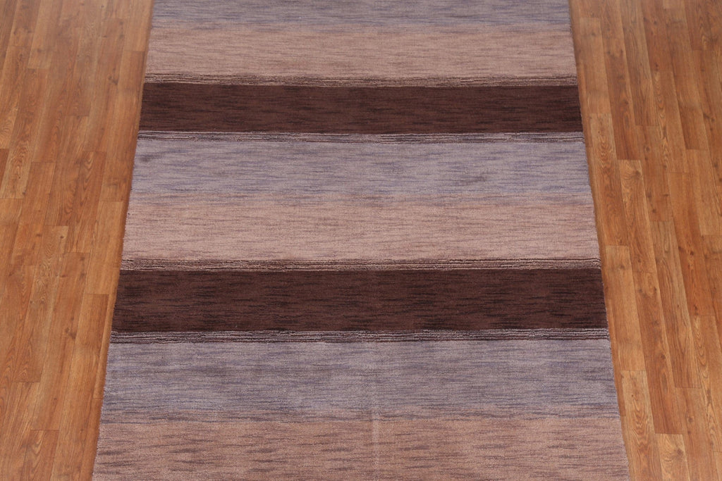 Striped Gabbeh Oriental Area Rug 5x8