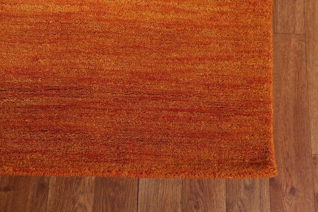 Orange Gabbeh Oriental Runner Rug 3x9