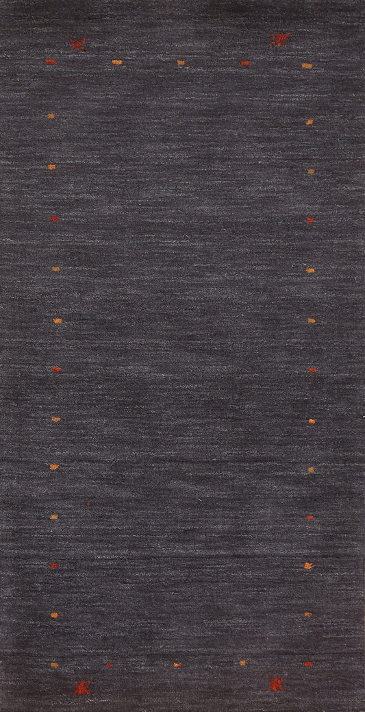 Hand-Knotted Wool Gabbeh Oriental Area Rug 3x6