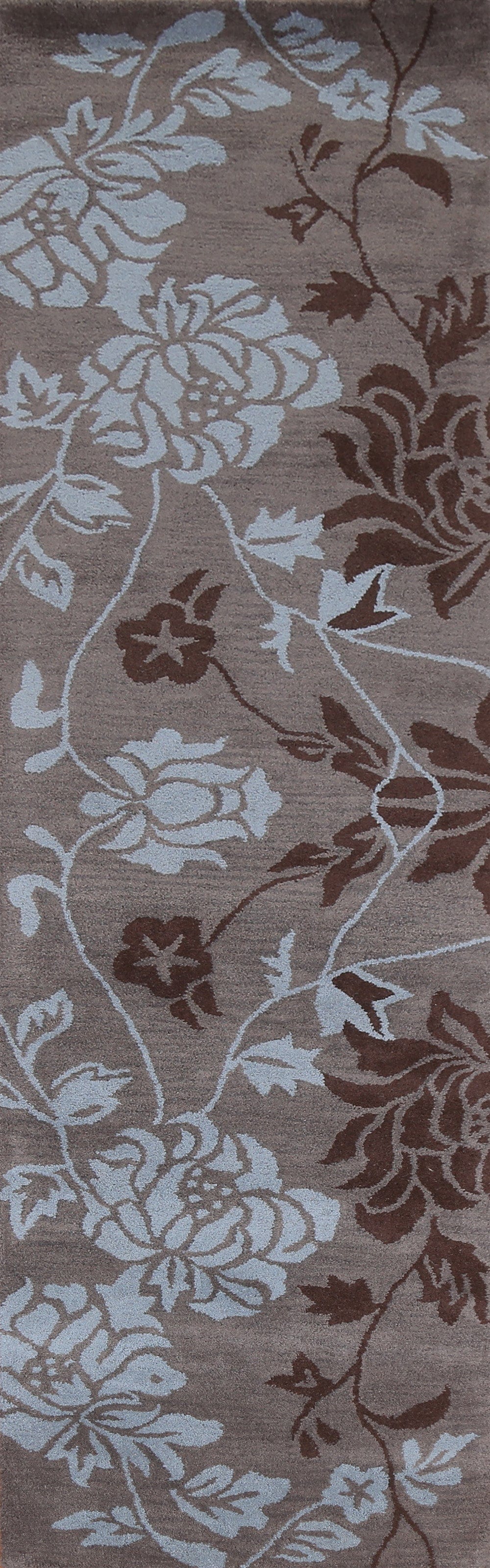 Floral Wool Agra Oriental Runner Rug 3x10