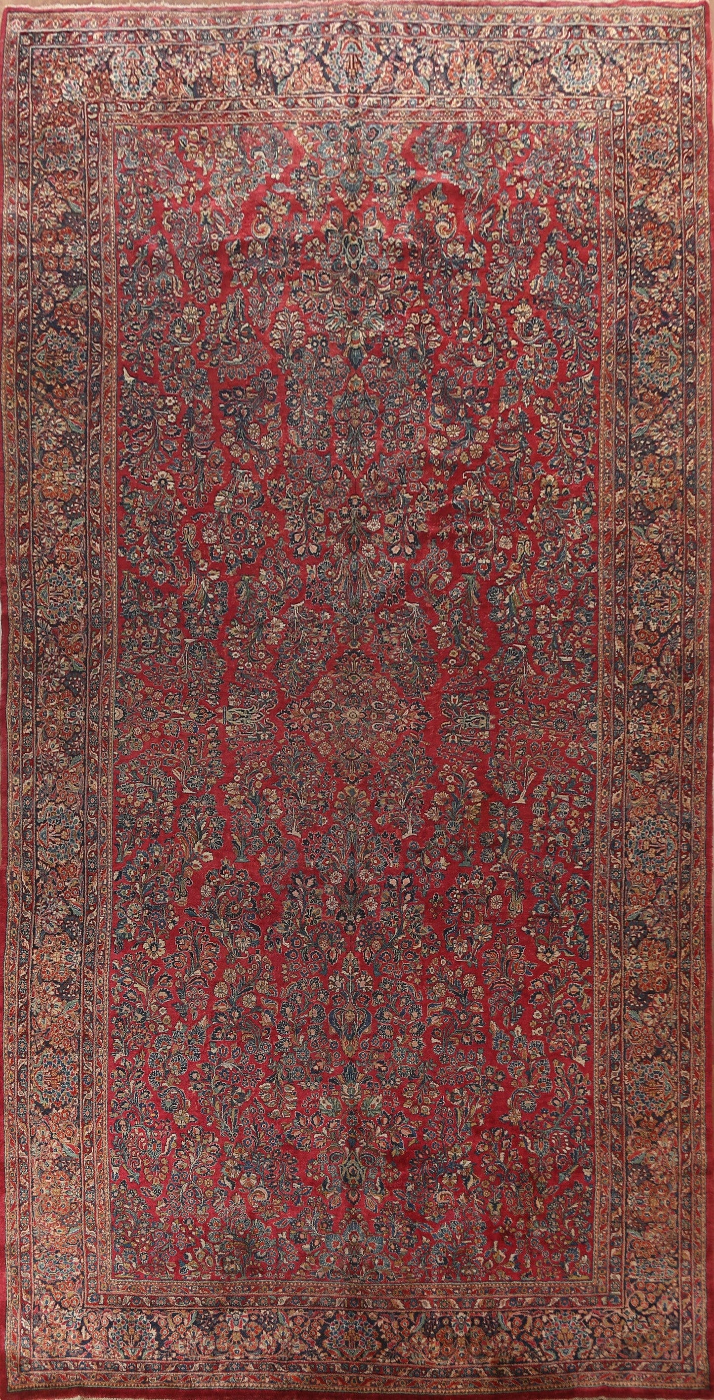 Palace Size Vegetable Dye Sarouk Mohajeran Persian Rug 11x21