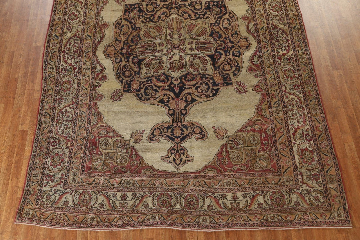 Pre-1900 Antique Vegetable Dye Kerman Persian Area Rug 9x14