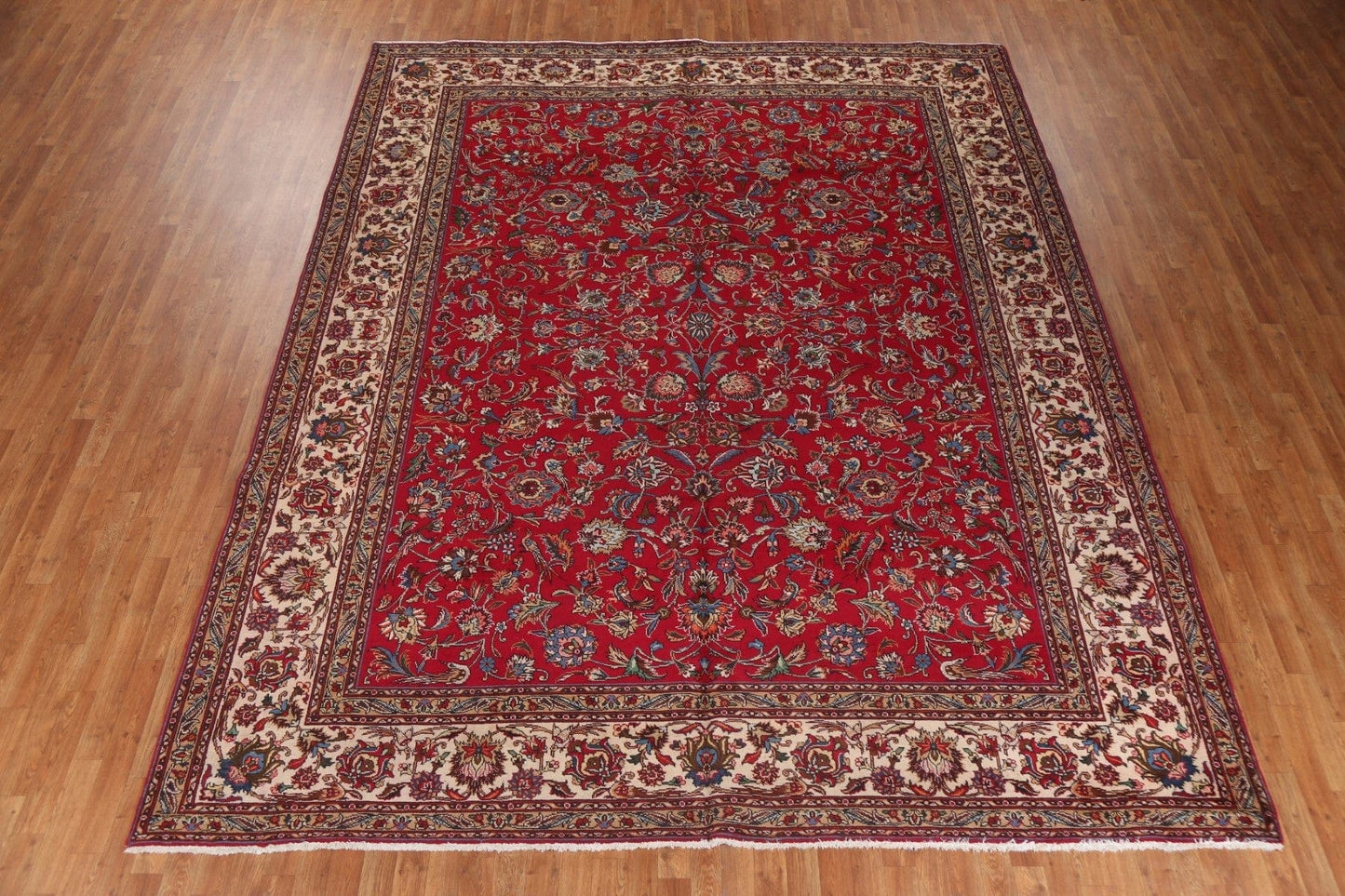 All-Over Red Tabriz Persian Area Rug 10x12