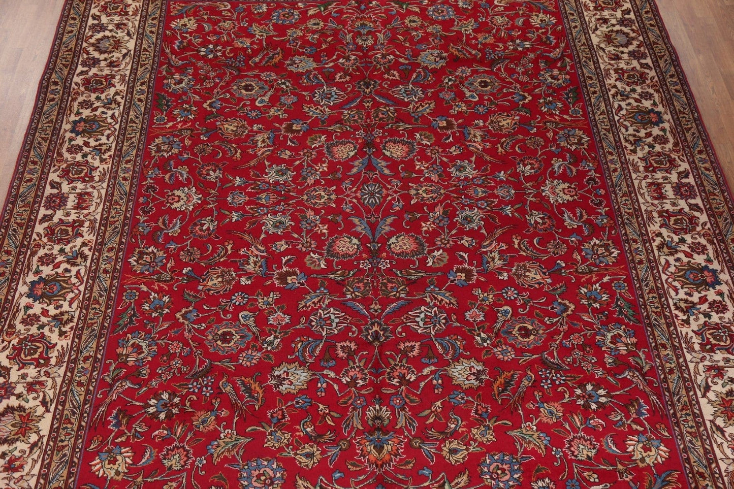 All-Over Red Tabriz Persian Area Rug 10x12