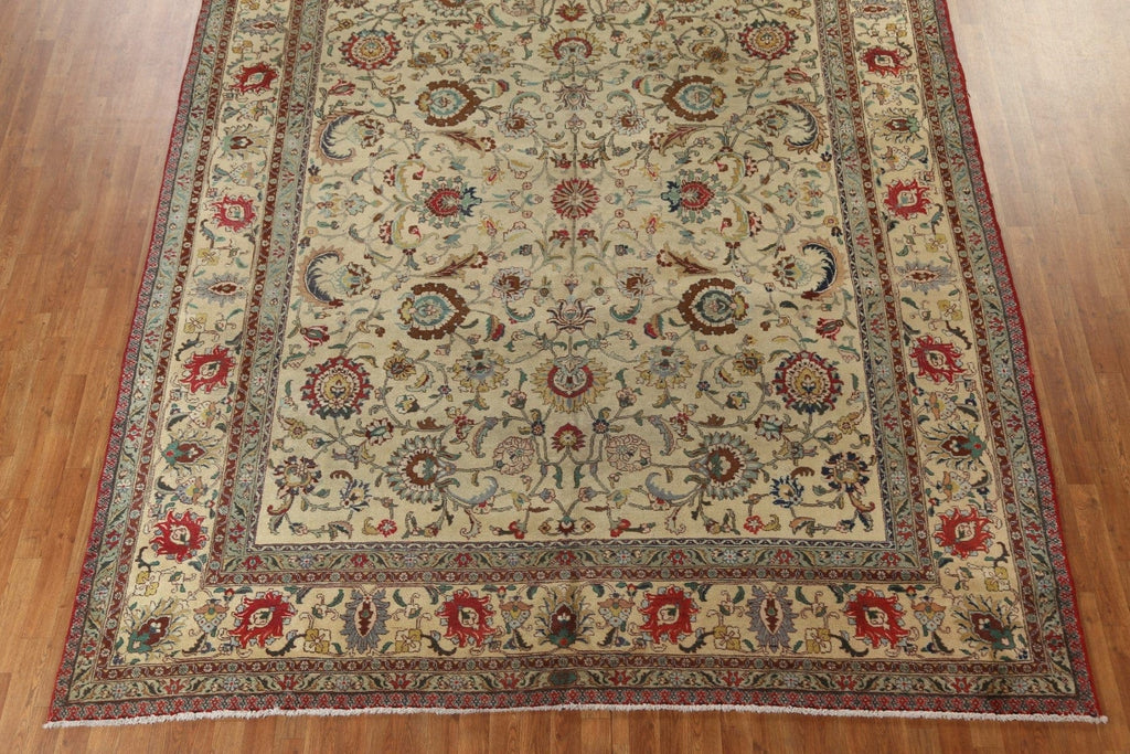 Vintage Handmade Tabriz Persian Area Rug 10x12