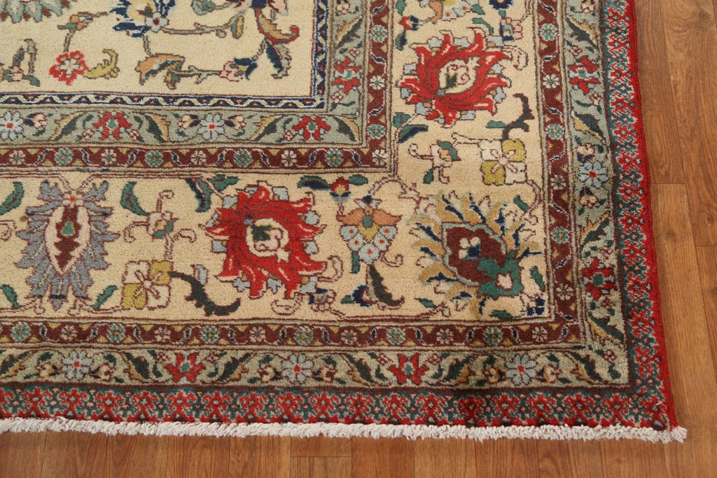 Vintage Handmade Tabriz Persian Area Rug 10x12