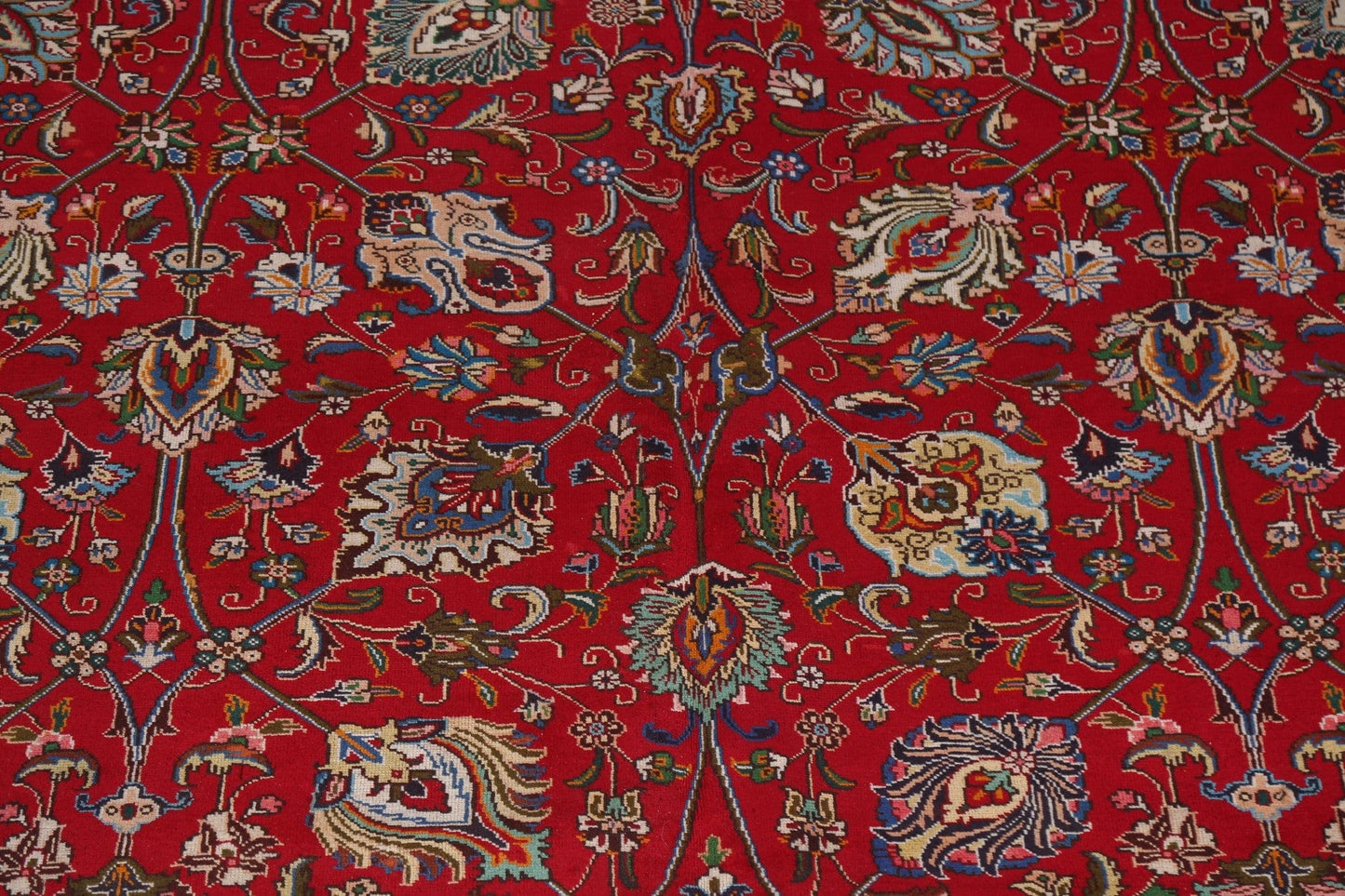 Red Wool Tabriz Large Persian Rug 10x16