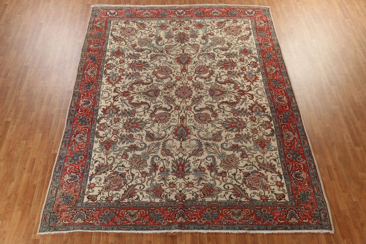 All-Over Floral Tabriz Persian Area Rug 10x13