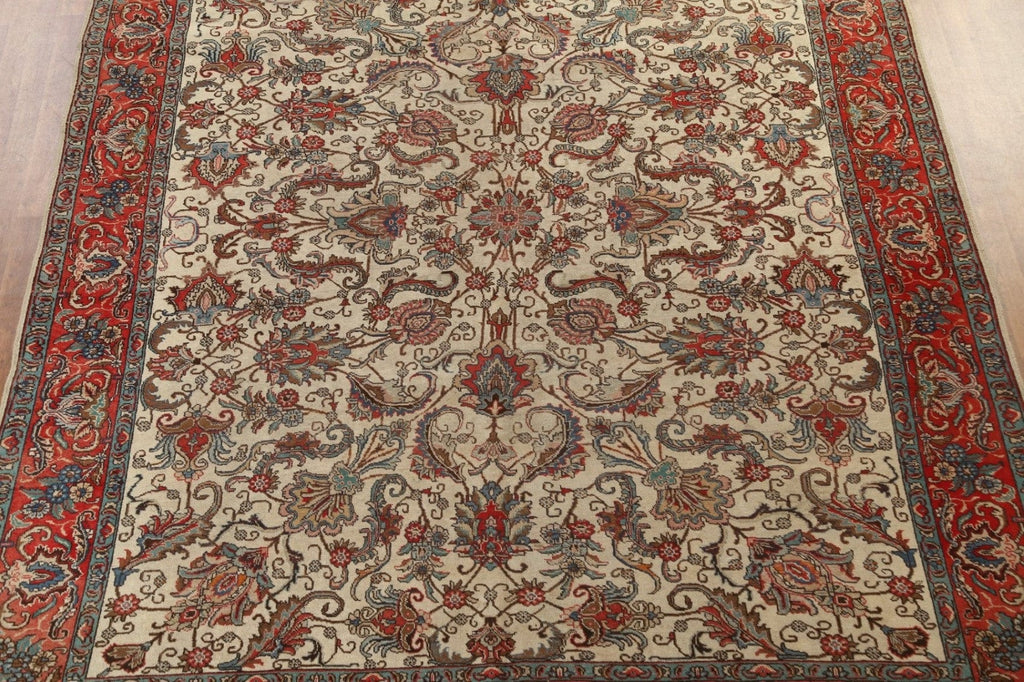 All-Over Floral Tabriz Persian Area Rug 10x13